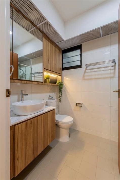While you may not be able to afford kitchen counters that are marble, a bathroom counter is much smaller. 4 Best Modern Bathroom Design Ideas For HDB Flats In Singapore