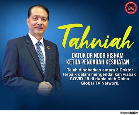 Hanifa membidas kegagalan kerajaan perikatan nasional dalam menangani penularan ini disebabkan. Tahniah Ketua Pengarah Kesihatan, Datuk Dr. Noor Hisyam ...