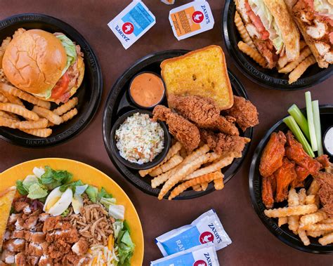 Zaxby's chicken fingers & buffalo wings is an american restaurant chain specializing in chicken food such as chicken wings, chicken fingers, and chicken sandwiches. Zaxby\u0026#x27;s (6811 Gordon Rd) Delivery | Wilmington ...