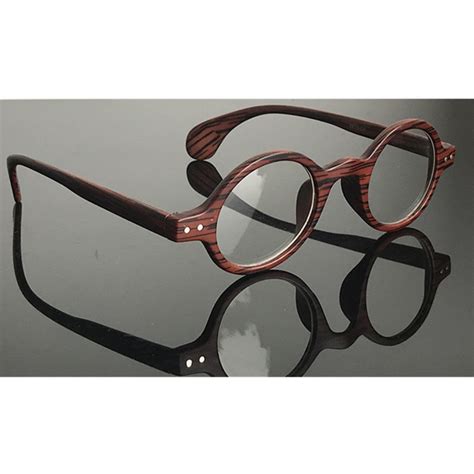 4270mm Vintage Small Oval Round Brown Eyeglass Frames Myopia Able Full