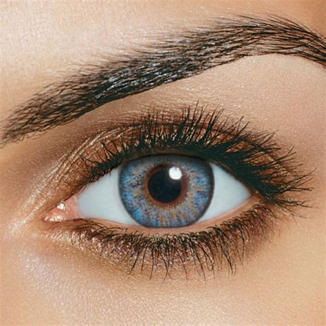 Why people need cosmetic contact lenses? BLUE Colored contacts NIB w/FREE CASE 1 pair of freshlook ...