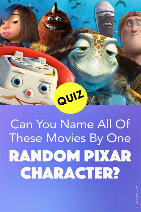 Pixar Quiz Can You Name All Of These Pixar Movies By One Random Character Pixar Movies