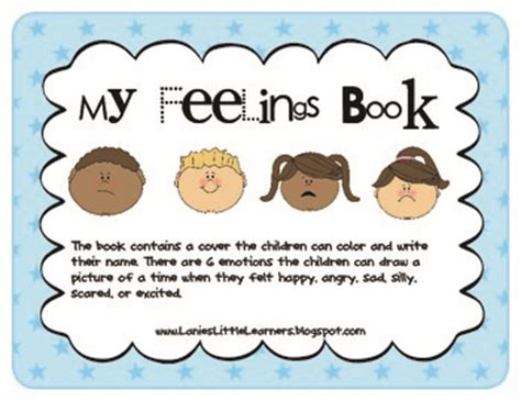 This book of children's books about emotions can help you talk to your kids about all the various emotions that they feel and how to control them. My Feelings Book - Activity by Lanie's Little Learners | TpT