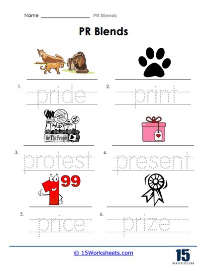 Pr Blends Worksheets 15