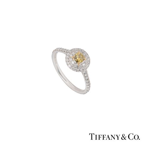 Tiffany And Co Platinum Fancy Yellow Diamond Soleste Ring Rich Diamonds