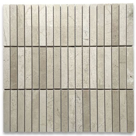 Crema Marfil Marble 58x4 Rectangular Stacked Mosaic Tile Polished