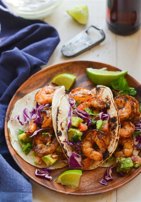 Even just a little kick makes it better. Grilled Shrimp Tacos with Avocado Salsa - Once Upon a Chef