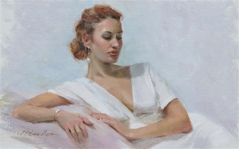 Muse In White Painting By Anna Rose Bain Fine Art America