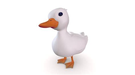 cartoon duck 3d model flatpyramid ph