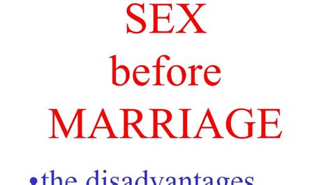 Sex Before Marriage Youtube