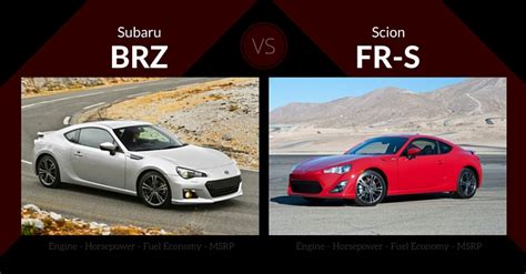 Subaru Brz Vs Scion Fr S Blog