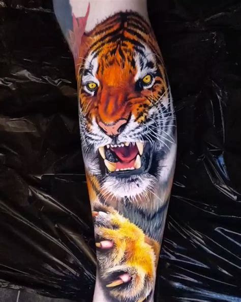 30 Ideias De Tatuagens Realistas Coloridas 3d In 2021 Tiger Tattoo
