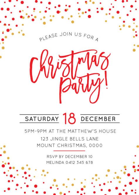 festive christmas fs christmas party invitations