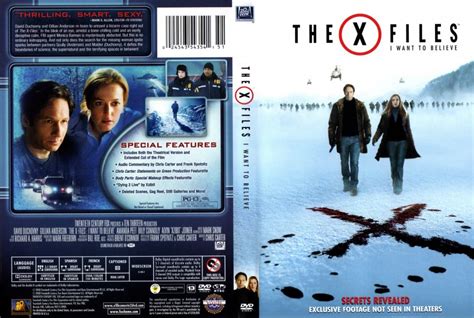 The X Files I Want To Believe Movie Dvd Scanned Covers The X Files
