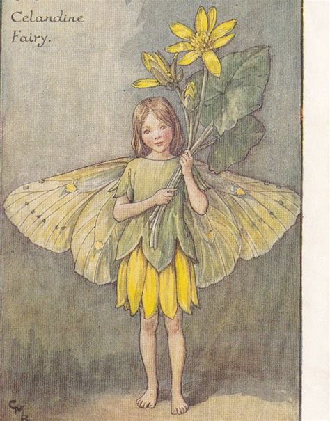 The Original 1944 The Celandine Fairy Print By Cicely Mary Etsy