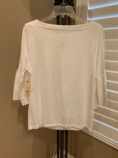 St John Bay Womens White Top Nwt Ebay