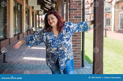 Chubby Mature Plus Size Lady Lifestyle Stock Image Image Of Face Chubby 190134333