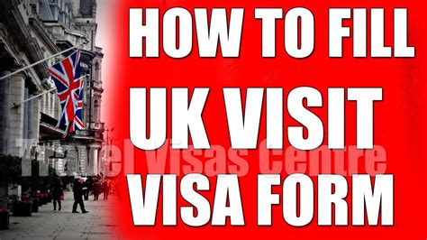 How To Fill Uk Visitor Visa Form Online Standard Visa Form Youtube