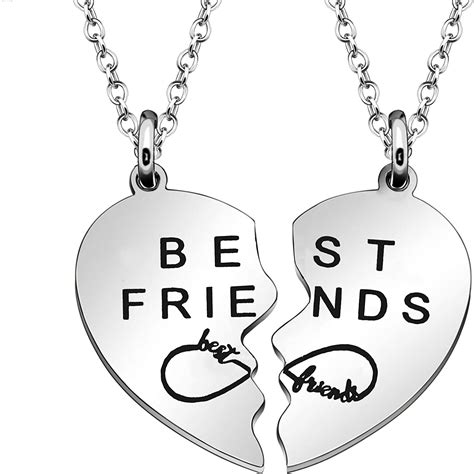Maxforever Friendship T Best Friends Forever Two Split Heart Pendant Necklaces