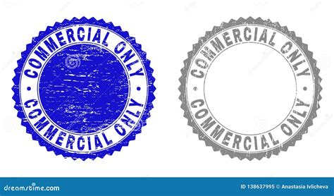 Grunge Commercial Only Scratched Stamps Stock Vector Illustration Of