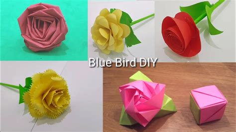 Keren 5 Cara Membuat Bunga Mawar Dari Kertas Origami Youtube