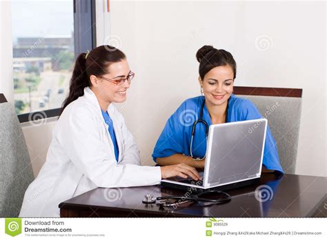 Nurses at work stock image. Image of caucasian, happy - 9085529