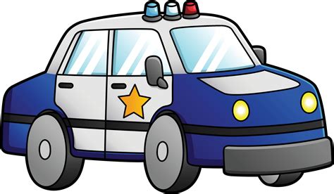 Police Car Cartoon Clipart Colored Illustration 6458272 Vector Art At