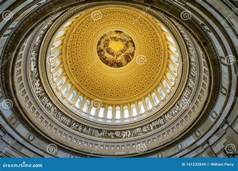 Us Capitol Dome Rotunda Apothesis Washington Dc Editorial Stock Image