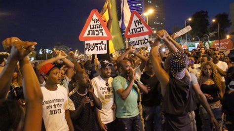 Ethiopian Israelis Protesters Block Tel Avivs Begin Road