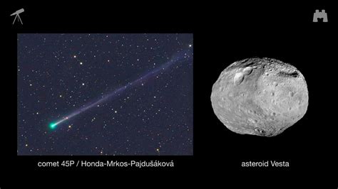 Asteroid Vesta And Comet 45p Both Visible This Month Video Youtube