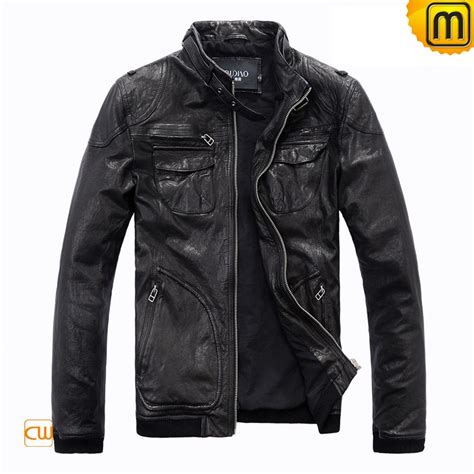 Every motorcyclist should own a leather jacket. Men's Black Motorcycle Leather Jacket CW813074