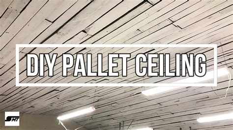 Free Diy Reclaimed Wood Pallet Ceiling Painted How To Youtube