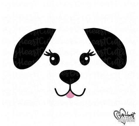 Puppy Svg Png  Dxf Puppy Cut Files Puppy Face Svg Dog Etsy