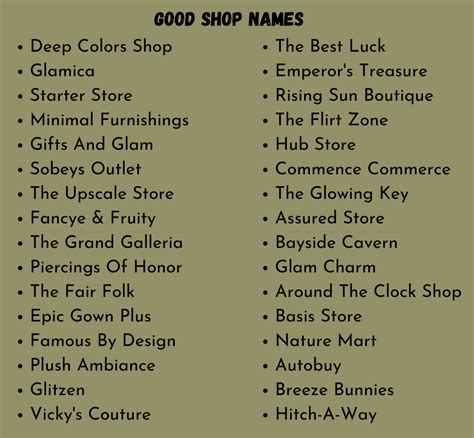 700 Store Names Ideas Unique Cool Funny And Cute
