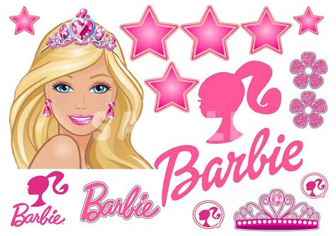 BARBIE Edible Cake Decoration Cupcake Toppers Icing Wafer EBay