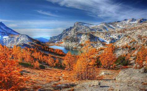 Hd Amazing Mountain Lake In Autumn Hdr Wallpaper