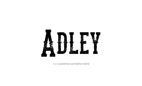 Adley Name Tattoo Designs