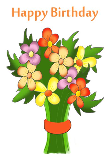 Download High Quality Free Happy Birthday Clipart Floral Transparent