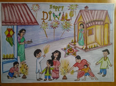 Happy Diwali Drawing At Getdrawings Free Download