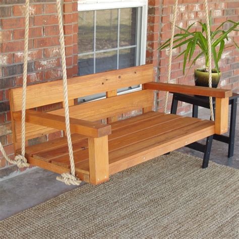 Tmp Outdoor Furniture Ranch Red Cedar Porch Swing In 2020 Porch Swing