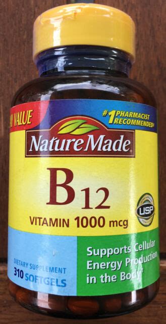 Nature Made 2916 Vitamin B12 1000 Mcg Softgels 150 Pieces For Sale