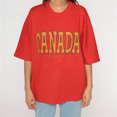Vintage Toronto Shirt 90s Retro Tshirt Vintage Canada Single Stitch T Shirt Graphic Travel Tee