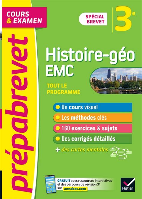 Prépabrevet Histoire Géographie Emc 3e Brevet 2024 Editions Hatier