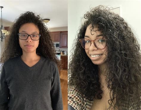 Before And After My Devacut And Learning How To Style My Curls R