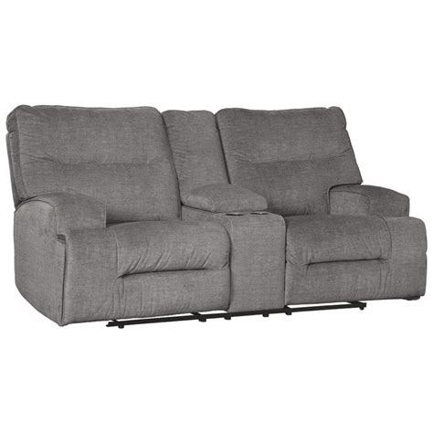 Signature Design By Ashley Coombs Reclining Loveseat With Console In
