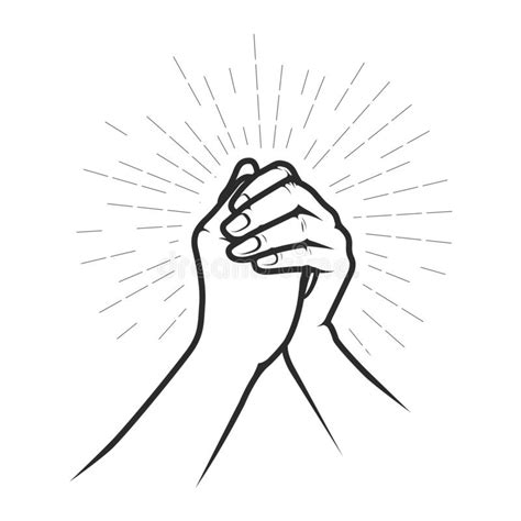 Hands Folded In Prayer Pray For God Faith And Hope Concept Stock