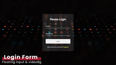 How To Create Login And Registration Form Using Html Css