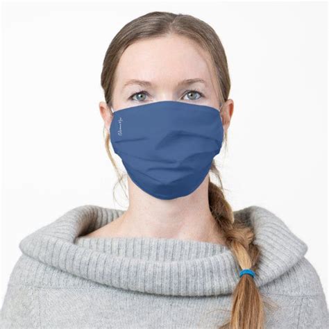 Personalized Classic Blue Cloth Face Mask Cover Zazzle Face Mask