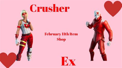 Crusher And Ex Skin Gameplay Fortnite Item Shop February 11th Youtube