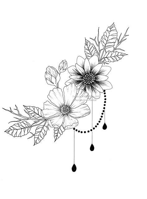 Dessin Tatouage Fleurs In 2020 Flower Tattoo Drawings Tattoo